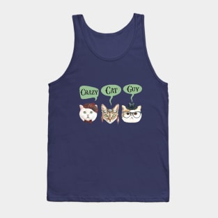 Crazy Cat Guy Tank Top